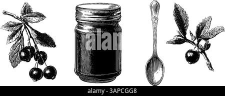 Gravierte Abbildung des Fensters des Raumstation-Moduls für Designprojekte. Stock Vektor