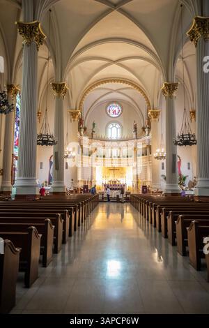 New Orleans, Louisiana - St. John the Baptist Catholic Church, gegründet 1851. Stockfoto