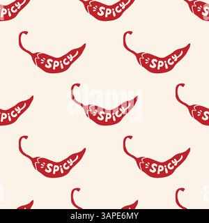 Vektor-Hintergrund mit scharfem Pfeffer Stock Vektor