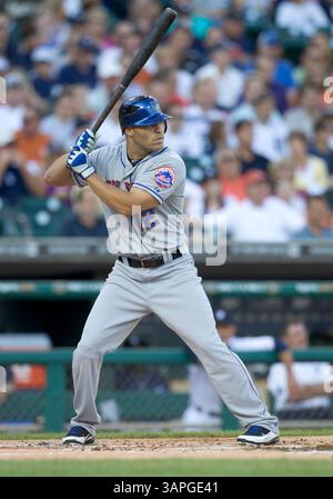 29. Juni 2011: New York Mets ernannte den Hitter Scott Hairston (#12) bei der MLB-Action zwischen den New York Mets und den Detroit Tigers im Comerica Park in Detroit, Michigan. Die Mets besiegten die Tiger mit 16:9. (Bild: © John Mersits/Cal Sport Media/ZUMAPRESS.com) Stockfoto