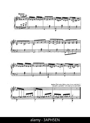 1903 erschien im New York Herald eine Publikation mit Mopsy Massy of Tallahassee, mit Texten von Willis Leonard Clanahan und Musik von Anita Comfort. Veröffentlicht mit besonderer Erlaubnis von Anita Comfort, New York. Das Bild kann farblich vom Original abweichen. Stockfoto