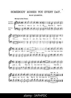 Dieses Musikstück, das in den Bibliotheken der University of Oregon gehalten wird, enthält Texte von will J. Harris und Musik von M.D. Harris. Es enthält ein männliches Quartett-Arrangement mit zweiter Tenormelodie. Das Cover nennt Vardon, Perry & Wilber als „diese drei Jungs“. Werbespots werben für Songs wie „Red Moon“, „U.S.A. for Mine“ und „Can I Make Love to You“. Die Farbe des digitalen Bildes kann von der des Originals abweichen. Für Anmerkungen wenden Sie sich an Music Services. Stockfoto