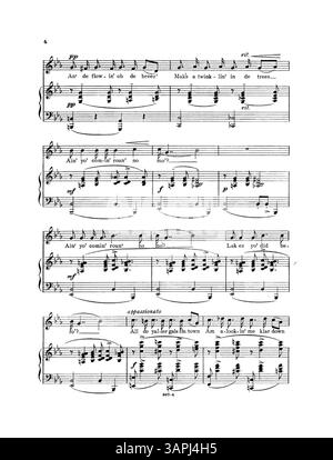 Das Cover des Notenblatts für Ain' Yo' Comin' Roun' No Mo' enthält einen Titel in südländischem Dialekt. Die Rückseite enthält neue Songs und Balladen erfolgreicher Komponisten, die die populären Musikstile des frühen 20. Jahrhunderts widerspiegeln. Stockfoto