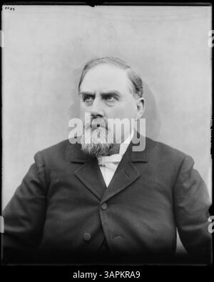 Foto von Binger Hermann, einem Kongressabgeordneten (R), aufgenommen von Lee Moorhouse. Das Bild ist Teil der Lee Moorhouse-Sammlung der University of Oregon Libraries. Stockfoto