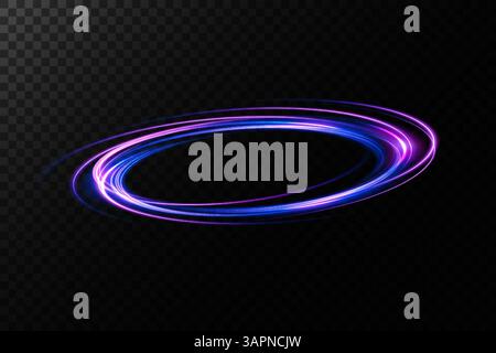 Ein faszinierendes Schauspiel von violettem und blauem Licht auf einem dunklen Hintergrund fesselt Stock Vektor