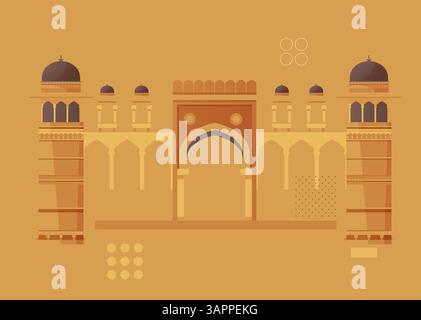 Abstrakter Stadtspaziergang – Heritage Building Elements – Stock Illustrationas EPS 10 Datei Stock Vektor