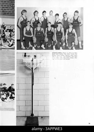 Das „Bisbila“ University High Yearbook 1968 zeigt das akademische Jahr 1967-1968, darunter Studenten, Lehrer, Vereine, Leichtathletik, und Ereignisse mit einem beachtlichen Schwerpunkt auf der afroamerikanischen Geschichte. Stockfoto