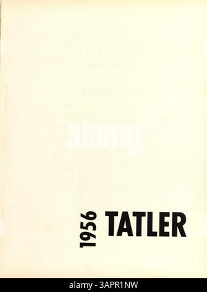 Dieses Jahrbuch der Northrop Collegiate School dokumentiert Schüler, Lehrer, Vereine, Leichtathletik und Veranstaltungen aus dem Schuljahr 1955-1956. Stockfoto
