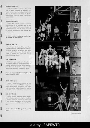 Die Ausgabe 1940 des Cardinal Yearbook der Marshall High School fängt wichtige Momente des akademischen Jahres 1939-1940 ein und hebt Schüler, Lehrer, Leichtathletik und Clubaktivitäten hervor. Stockfoto