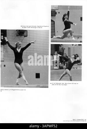 Das Jahrbuch „Windigo“ 1981 der Edina West High School fasst die akademischen, sportlichen und außerschulischen Höhepunkte des Schuljahres 1980-1981 zusammen und zeigt die Beteiligung und Erfolge der Schüler. Stockfoto