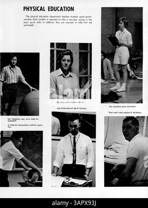 Diese Ausgabe 1966 des Sagamore Yearbook der Roosevelt High School behandelt eine Reihe von Schulaktivitäten, von Akademikern und Leichtathletik bis hin zu Clubs und afroamerikanischen Geschichtsbeiträgen, die das Jahr 1965-1966 dokumentieren. Stockfoto