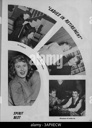 Das Jahrbuch 1945 der Patrick Henry High School dokumentiert die Schüler, Lehrer, Vereine, Leichtathletik und Veranstaltungen des Schuljahres 1944-1945. Stockfoto