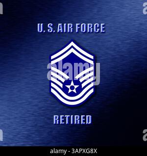 Senior Master Sergeant in der USAF. Stockfoto