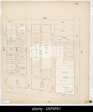 Band 4 in der Atlas of the City of St. Louis-Serie präsentiert detaillierte Karten der Stadtviertel von St. Louis, die historische Landnutzung und Eigentumsmuster zeigen, die von der Missouri Historical Society veröffentlicht wurden. Stockfoto