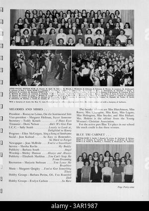 Diese Ausgabe 1940 des Marshall High Jahrbuchs, Kardinal, dokumentiert die Schüler, Lehrer, Sportmannschaften, und andere Aktivitäten aus dem Schuljahr 1939-1940, die den Geist der Schule einfangen. Stockfoto
