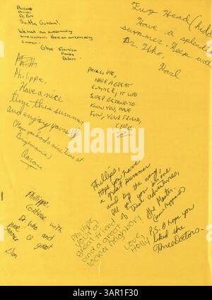 Das Jahrbuch „Breck Mustang“ 1984 erfasst das akademische Jahr 1983-1984 der Breck High School und dokumentiert das Leben der Schüler, die Lehrkräfte, Sportveranstaltungen, Clubs, und wichtige Schulaktivitäten. Stockfoto