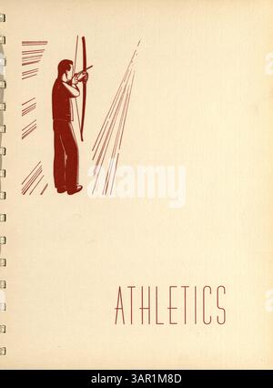 Das Jahrbuch „Cardinal“ 1940 der Marshall High School erfasst die Schüler, Lehrer, Vereine, Leichtathletik und Veranstaltungen des Schuljahres 1939-1940 und dokumentiert die wichtigsten Momente in der Schulgemeinschaft. Stockfoto
