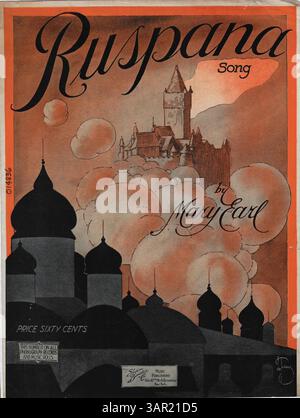 Diese Veröffentlichung enthält den Song Ruspana von Mary Earl, mit einer ganzseitigen Werbung auf der Rückseite, die andere Songs von Earl fördert. Auszüge aus „Beautiful Ohio“, „Sweet Siam“ und „Enid“ sind ebenfalls im Preis enthalten. Stockfoto