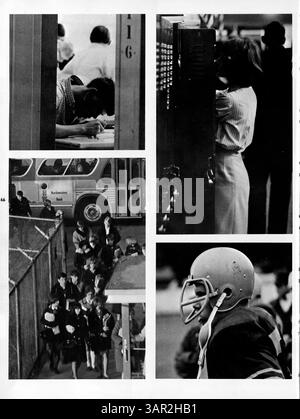 Das Sagamore '66 Jahrbuch der Roosevelt High School beleuchtet das Schuljahr 1965-1966 und dokumentiert das Leben der Schüler, Lehrkräfte, Vereine, Sportmannschaften, und afroamerikanische Geschichte und Kultur im Laufe des Jahres. Stockfoto