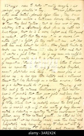 Thomas Butler Gunns Tagebücher spiegeln sein Leben in einem New Yorker Boardinghouse, seine kreative Arbeit als Künstler und Schriftsteller sowie seine Beschäftigung in literarischen und künstlerischen Kreisen wider. Er beschreibt einen Besuch in den Niagarafällen, einen tragischen Schriftsteller-Selbstmord und eine Kontroverse um ein literarisches Werk „The Diamond Lens“. Stockfoto