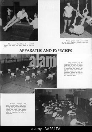 Das „Polaris“ Jahrbuch 1958 von der North High dokumentiert das Schuljahr 1957-1958, das sich auf Schüler, Lehrer, Vereine, Leichtathletik, und afroamerikanische Geschichte. Stockfoto