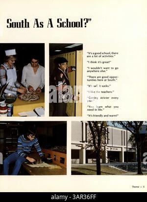 Das Jahrbuch „1978 Tiger“ von South High bietet einen Überblick über die Schüler, Lehrer, Vereine, Leichtathletik und Veranstaltungen im Schuljahr 1977-1978. Stockfoto