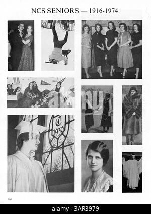 Das Northrop Collegiate Yearbook 1974, Tatler, fängt Momente aus dem Schuljahr 1973-1974 ein, einschließlich der Aktivitäten der Schüler, der Beteiligung der Lehrkräfte, der Leichtathletik und besonderer Veranstaltungen. mit Schwerpunkt auf afroamerikanischer Geschichte. Stockfoto