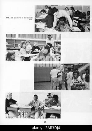 Anwatin Jr. Das Jahrbuch 1988 der High School dokumentiert Schüler, Lehrer und Veranstaltungen aus dem Schuljahr 1987-1988 und zeigt ein Jahr voller akademischer, sozialer und außerschulischer Aktivitäten. Stockfoto