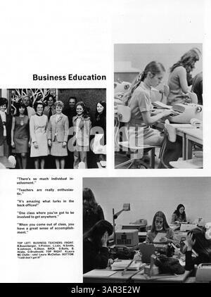 Das Jahrbuch 1973 der Lindbergh High School fängt Schüler, Lehrer, Leichtathletik, Vereine und wichtige Ereignisse aus dem Schuljahr 1972-1973 ein und dokumentiert ihre Erfolge und Erinnerungen. Stockfoto