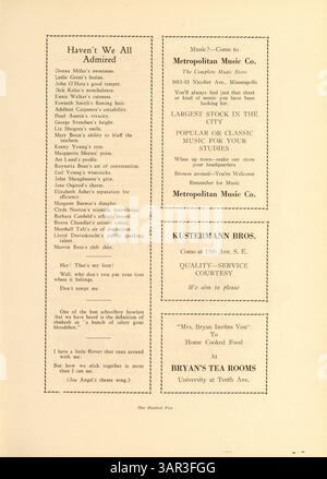 Dieses Jahrbuch der High School 1931 erfasst die Schüler, Dozenten, Vereine, Sport und Veranstaltungen aus dem Schuljahr 1930-1931 an der Marshall High School. Stockfoto