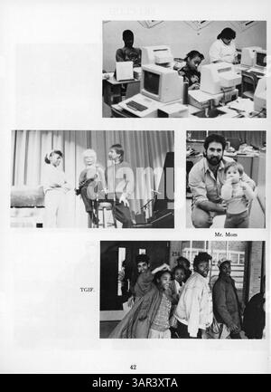 Das Anwatin Junior High Yearbook 1988 beleuchtet die Schüler, Lehrer und Schlüsselveranstaltungen des Schuljahres 1987-1988 und erfasst das Wesen des Schullebens und die akademischen Leistungen an der Anwatin Junior High School. Stockfoto