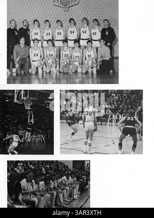 In diesem Jahrbuch 1973 der Lindbergh High School werden Schülerleben, Vereine, Leichtathletik und Veranstaltungen aus dem Schuljahr 1972-1973 vorgestellt und die Leistungen und Aktivitäten der Schulgemeinschaft reflektiert. Stockfoto