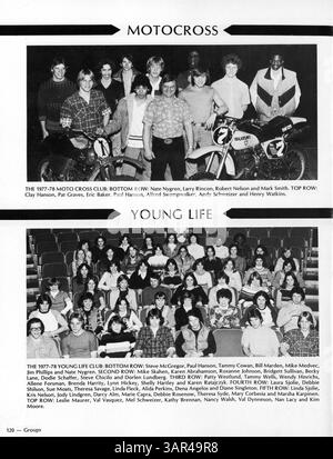 Das Jahrbuch „1978 Tiger“ der South High zeichnet Schüler, Lehrer, Leichtathletik, Vereine und bedeutende Ereignisse aus dem Schuljahr 1977-1978 auf. Stockfoto