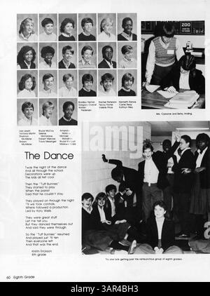 Das Breck Yearbook 1983-1984, Breck Mustang, beleuchtet das akademische, sportliche und außerschulische Leben der Breck School mit Schülern, Lehrern und Veranstaltungen, die das Schuljahr 1983-1984 geprägt haben. Stockfoto