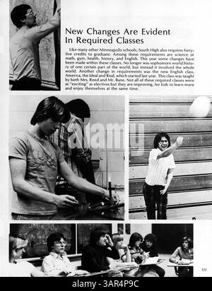 Das Jahrbuch „Tiger“ von South High 1978 zeigt Schüler, Lehrer, Leichtathletik, Vereine und Highlights aus dem Schuljahr 1977-1978. Stockfoto