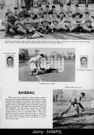 Dieses Centralian Yearbook 1953 der Central High School fängt das Leben der Schüler, Schulveranstaltungen, Leichtathletik, Vereine und akademische Höhepunkte des Jahres ein. mit Schwerpunkt auf afroamerikanischer Geschichte. Stockfoto