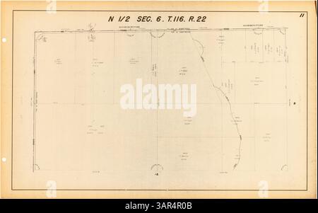 Der vollständige Kartensatz in diesem atlas dokumentiert Eigentum, Streckenabschnitte und Eisenbahnstrecken und enthält eine Indexkarte für das Dorf Eden Prairie im Hennepin County, wobei der Schwerpunkt auf geografischen und infrastrukturellen Merkmalen liegt. Stockfoto