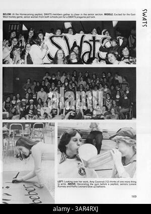 Windigo '78, das Jahrbuch 1978 der Edina West High School, zeigt wichtige Veranstaltungen, Beiträge der Schüler, akademische Leistungen und sportliche Highlights des Schuljahres 1977-1978. Stockfoto