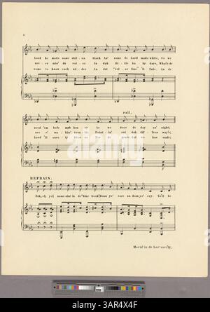 Dieses Stück mit dem Titel „A Colour Consolation“ enthält Texte in einer übertriebenen Imitation des afroamerikanischen Dialekts. Es enthält eine Reihe von C4-Eb5 und eine Werbung für andere Lieder des Komponisten. Der Titel bezieht sich auf „Movin“ in de bes' soci'ty' und „Honig – by an“ by. Stockfoto