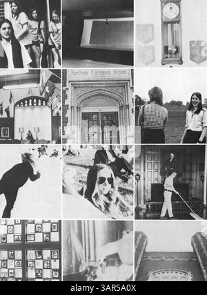 Die Ausgabe 1974 des Northrop Collegiate Yearbook, Tatler, dokumentiert die Schüler, Lehrer, Vereine, leichtathletik und Veranstaltungen aus dem Schuljahr 1973-1974 mit besonderer Berücksichtigung der afroamerikanischen Geschichte. Stockfoto