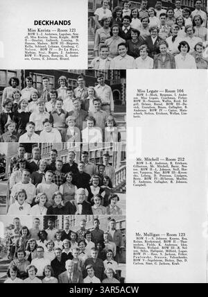 Das Jahrbuch „Centralian“ 1953 der Central High School erfasst die Schüler, Lehrkräfte, Sport, Vereine und Veranstaltungen des Schuljahres 1952-1953 mit einem Schwerpunkt auf afroamerikanischer Geschichte und Kultur innerhalb der Schulgemeinschaft. Stockfoto