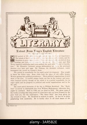 Das Jahrbuch der West High School für 1914, Hesperian, beleuchtet die Aktivitäten, Vereine, Leichtathletik, und Veranstaltungen aus dem Schuljahr 1913-1914. Stockfoto