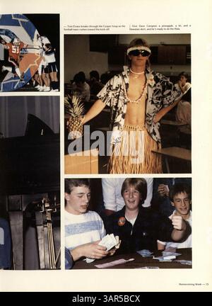 Dieses Jahrbuch von der Cooper High School, Robbinsdale, dokumentiert die Schüler, Lehrer, Clubs, leichtathletik und andere Veranstaltungen aus dem Schuljahr 1985-1986. Stockfoto