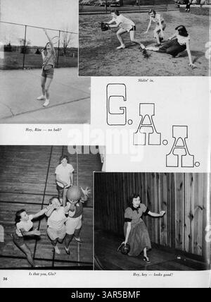 Das Centralian Yearbook 1953 fasst die Höhepunkte der Studierendenschaft, der Fakultät, der Leichtathletik und der außerschulischen Aktivitäten der Central High School während des akademischen Jahres 1952-1953 mit einem Schwerpunkt auf afroamerikanischer Geschichte ein. Stockfoto