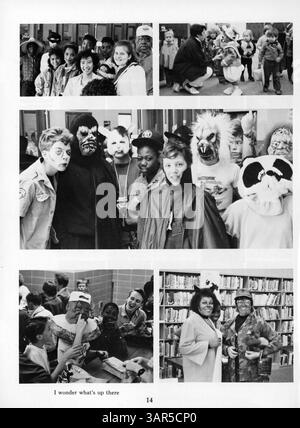 Dieses Jahrbuch 1988 von Anwatin Jr. Die High School stellt die Schüler, Dozenten und Veranstaltungen des akademischen Jahres 1987-1988 vor, einschließlich Aktivitäten und unvergesslichen Momenten aus diesem Schuljahr. Stockfoto