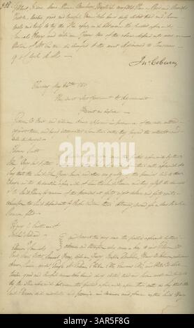 Dieser 280-seitige Band der Missouri Supreme Court Minute Books umfasst die Jahre 1808 bis 1812. Er beschreibt die Gerichtsverfahren, Entscheidungen und offiziellen Handlungen des Obersten Gerichtshofs von Missouri während dieser Gründungsperiode in der Rechtsgeschichte des Staates. Stockfoto