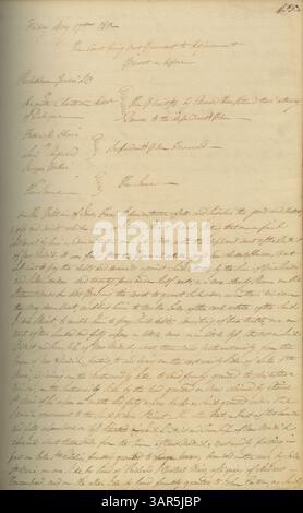 Band 2 des Missouri Supreme Court Minute Books, der 280 Seiten Gerichtsakten von 1808 bis 1812 enthält, enthält die offizielle Dokumentation des frühen Gerichtssystems von Missouri. Stockfoto