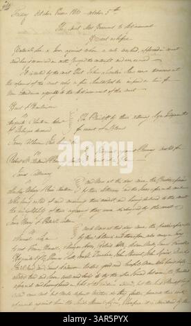 Das Missouri Supreme Court Minute Books Band 2, das die Jahre 1808 bis 1812 abdeckt, dokumentiert Gerichtsverfahren und Entscheidungen des höchsten Gerichts des Staates während dieser Zeit. Stockfoto