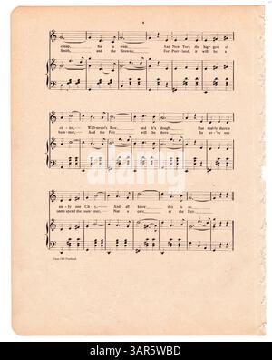 Dieses Lied, geschrieben von Billy Brackett, feiert Portland mit Texten und Musik des Komponisten. Es spiegelt den Musikstil der Zeit wider und fängt eine nostalgische Stimmung gegenüber der Stadt ein. Stockfoto