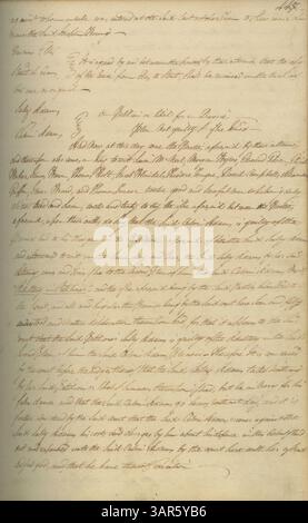 Dieser Band des Missouri Supreme Court Minute Books 1808 umfasst 280 Seiten mit Gerichtsakten, die Gerichtsentscheidungen, Fälle und die Rechtsstreitigkeiten des Supreme Court in Missouri in seinen ersten Jahren detailliert beschreiben 1812. Stockfoto
